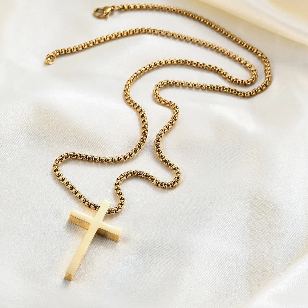 Stainless Steel Christian Cross Necklace