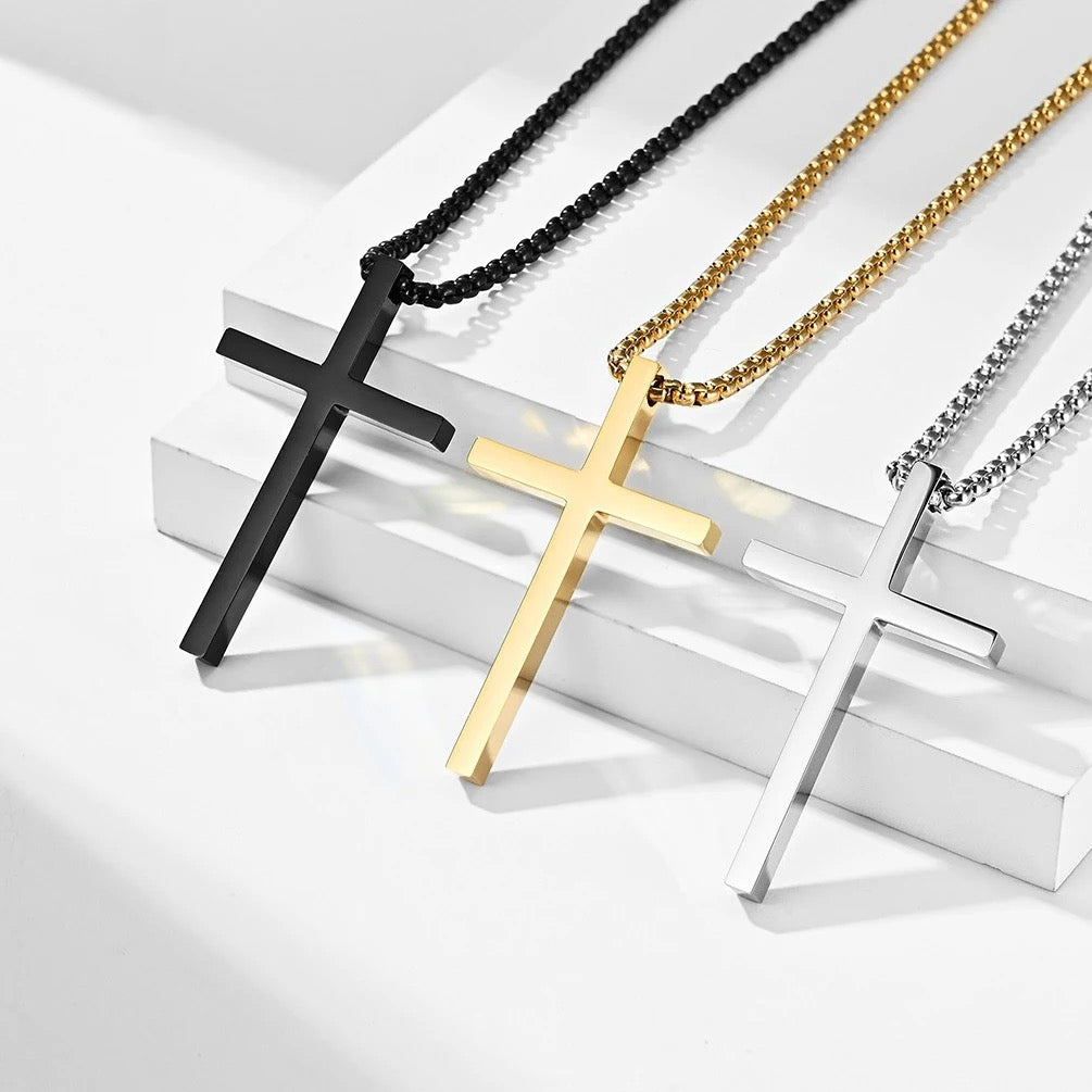 Stainless Steel Christian Cross Necklace