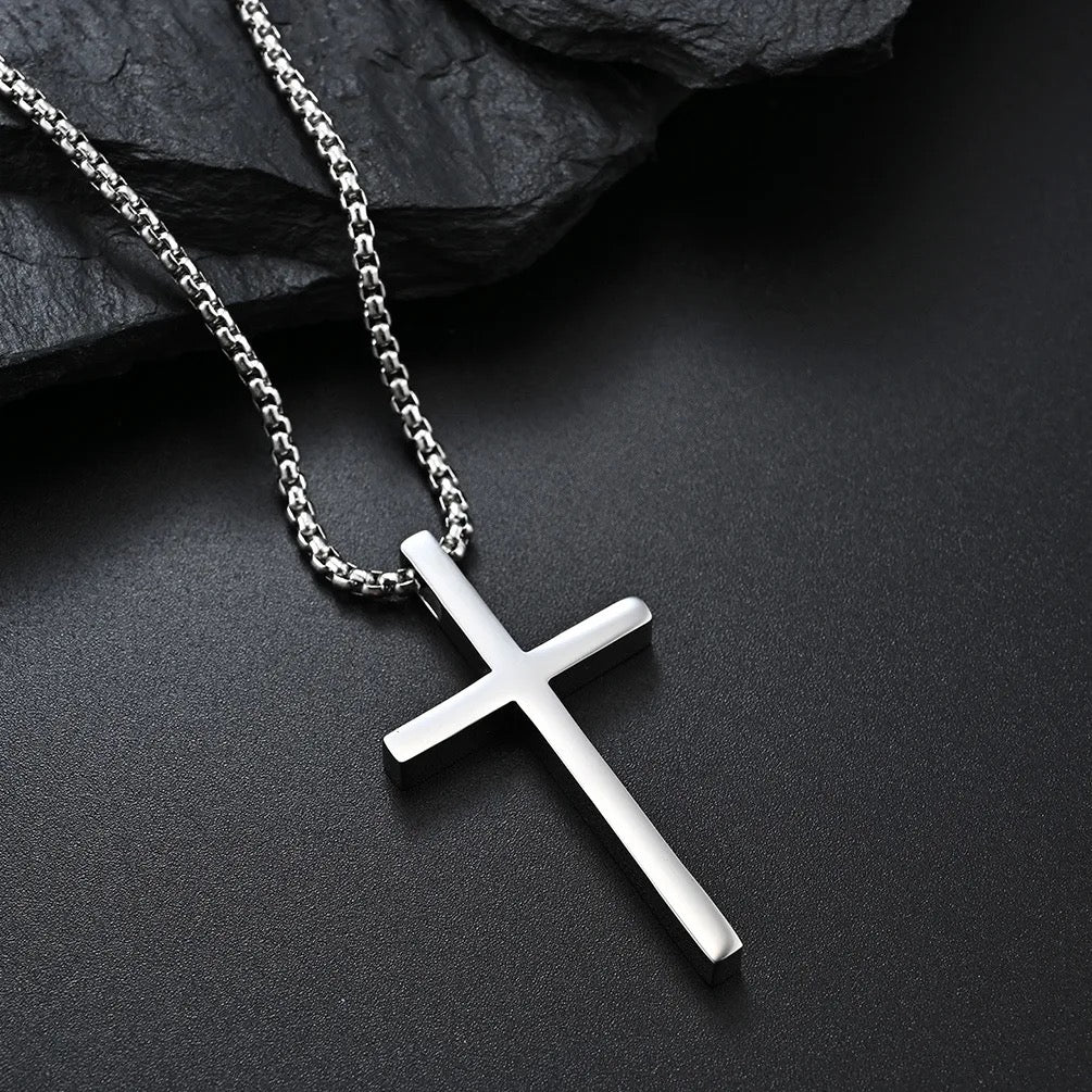 Stainless Steel Christian Cross Necklace