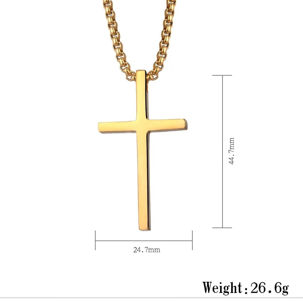 Stainless Steel Christian Cross Necklace