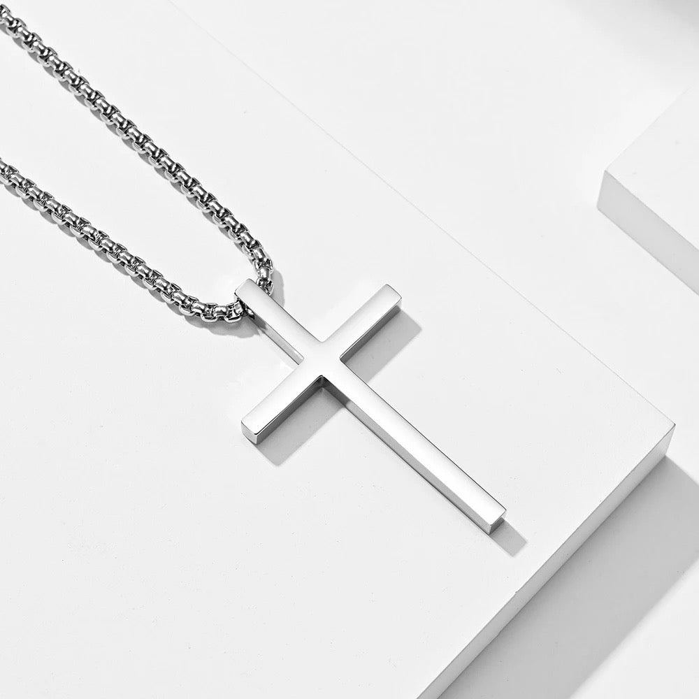 Stainless Steel Christian Cross Necklace