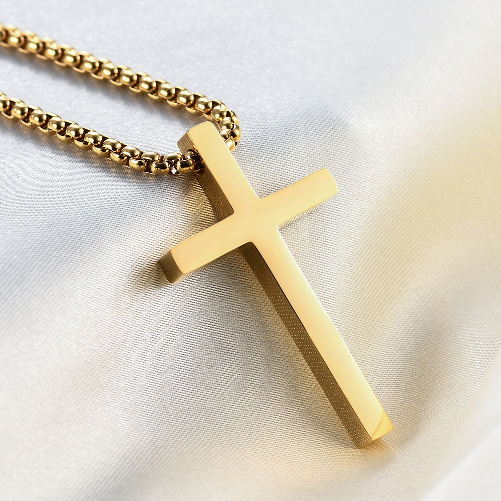 Stainless Steel Christian Cross Necklace