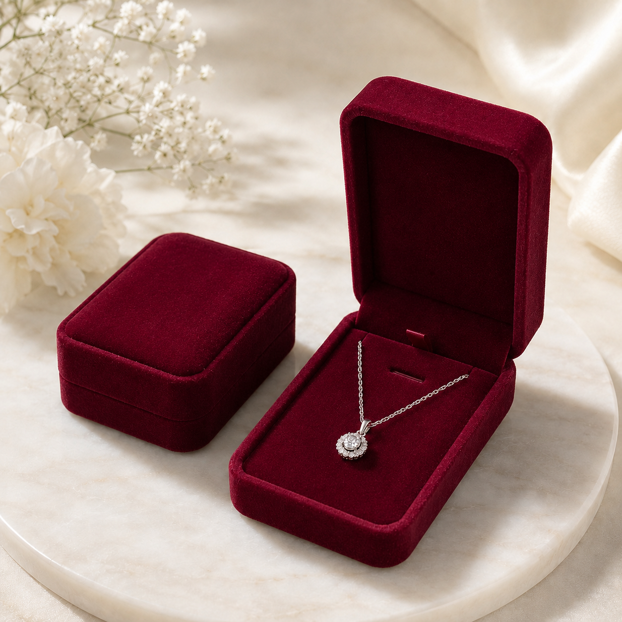High Quality Jewelry Set / Engagement Velvet Gift Box