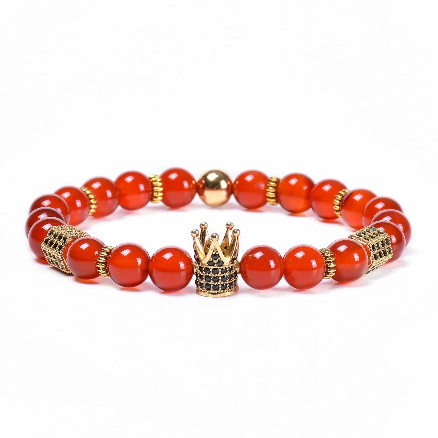 Natural Stone Royal Roman Crown Bracelets (8MM)