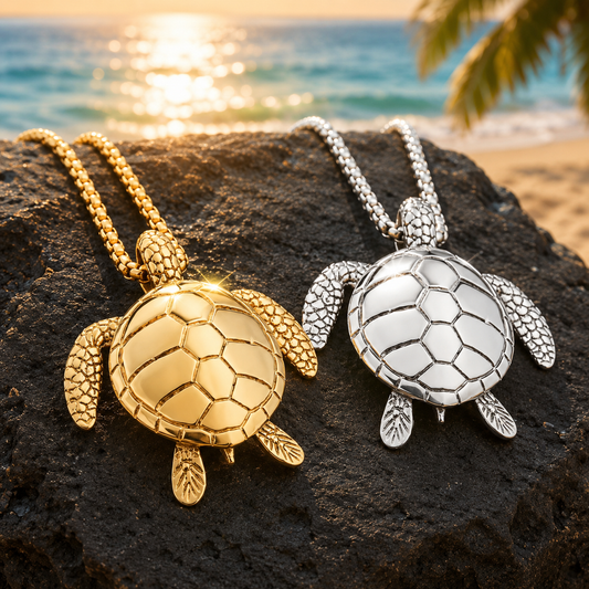 Stainless Steel Sea Turtle Necklace