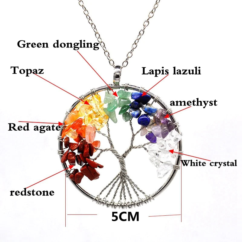 Tree of Life 7 Chakra Necklace