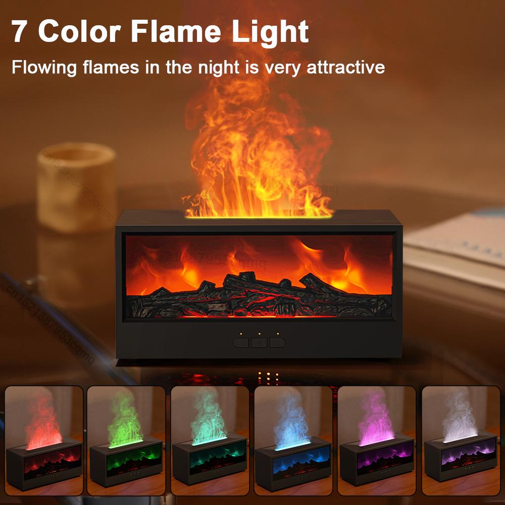 7 Color Fireplace Humidifier & Diffuser + Remote