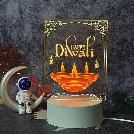 ‘Happy Diwali’ LED 3D Acrylic Night Lamp