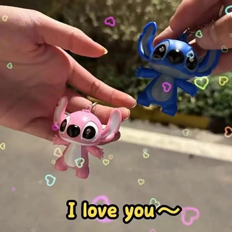 Stitch & Angel Adorable Talking & Lighting Keychains