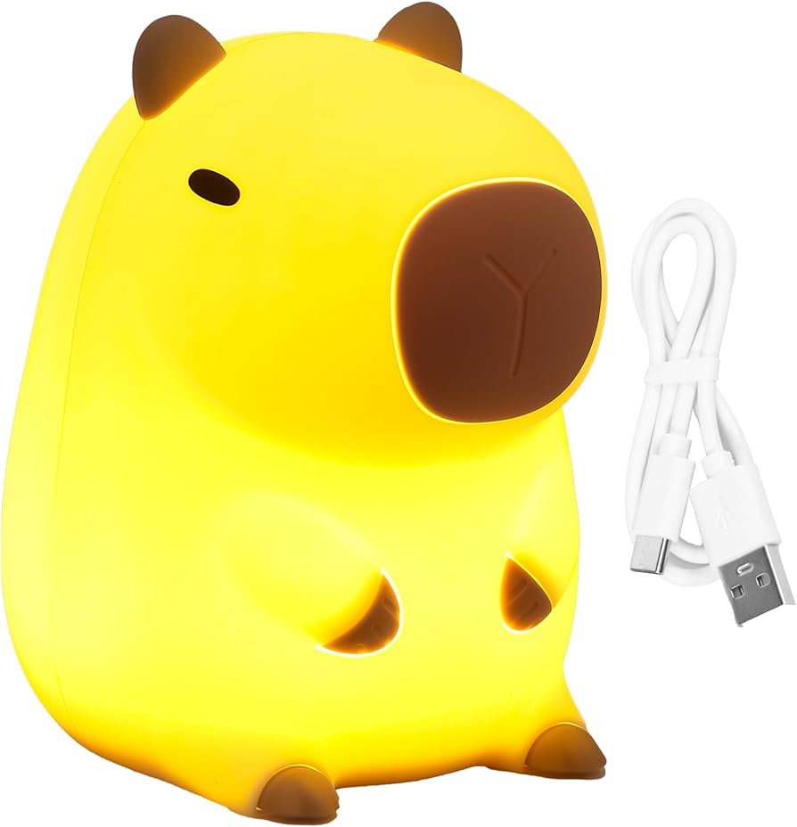 Adorable Squishy Silicone Animal Night Light (Capybara)