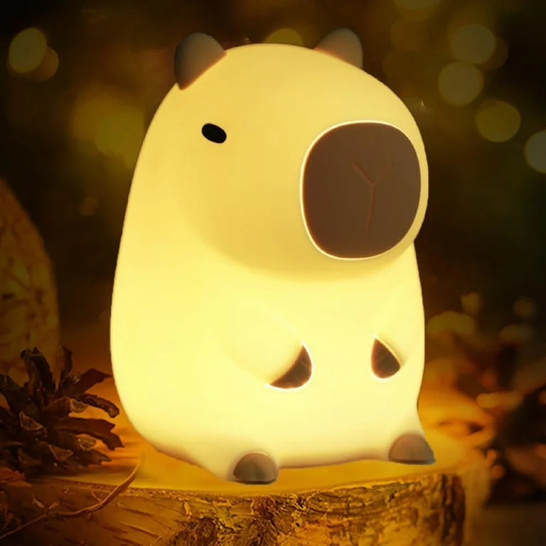 Adorable Squishy Silicone Animal Night Light (Capybara)