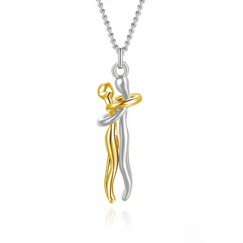 Stainless Steel Unity Love Hug Necklace