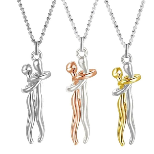 Stainless Steel Unity Love Hug Necklace