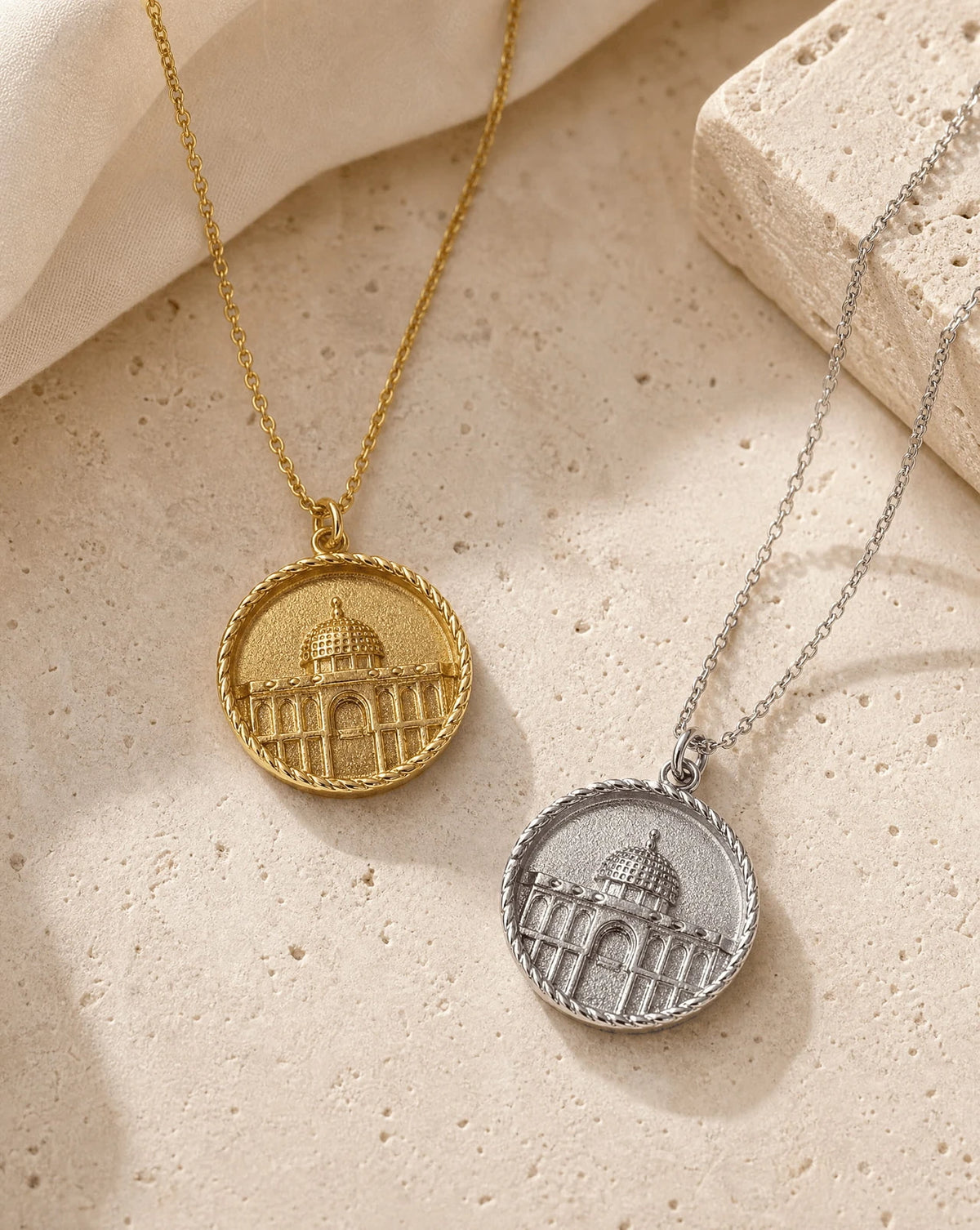 Al-Aqsa Mosque Jerusalem Pendant Necklace – Islamic Heritage Jewelry