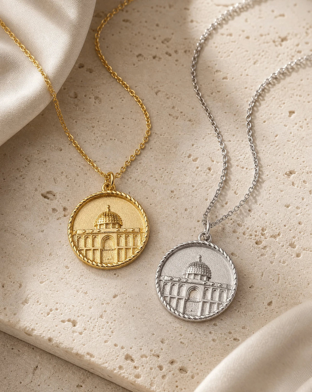 Al-Aqsa Mosque Jerusalem Pendant Necklace – Islamic Heritage Jewelry