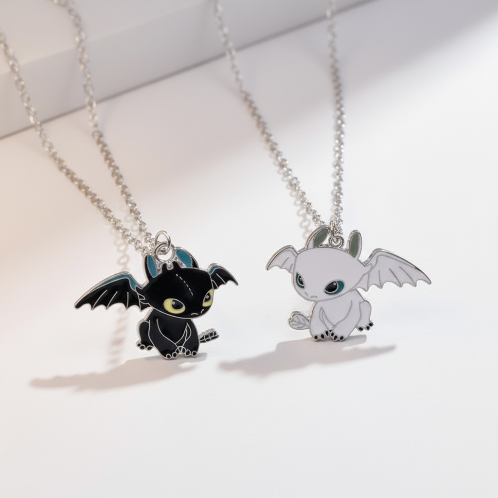 (HTTYD) How to Train Your Dragons- Love Distance Necklaces 2pc