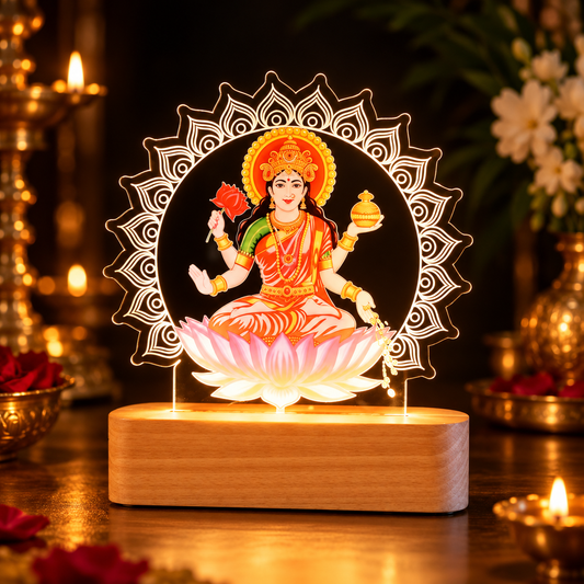 Hinduism/ Hindu Gods 3D Acrylic Night Lamp (Mother Lakshmi)
