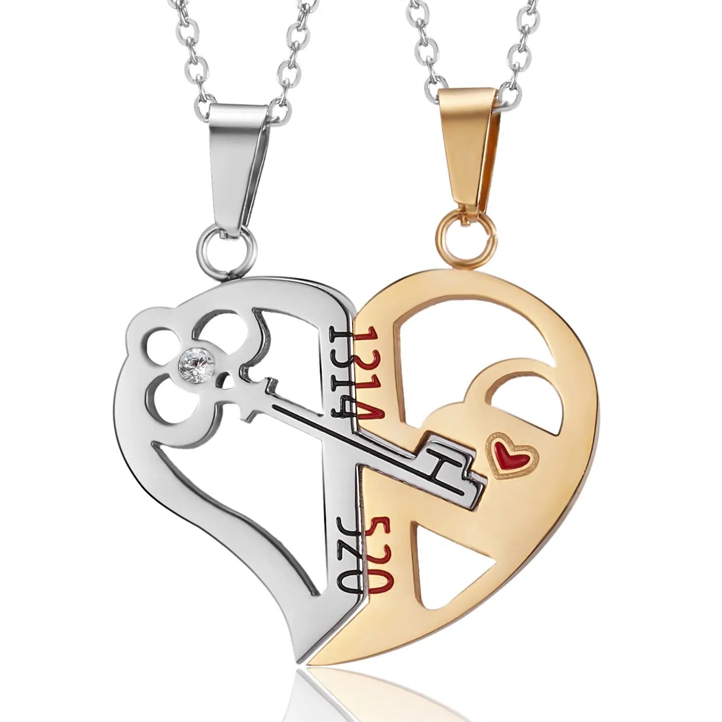 Stainless Steel Couples/ Relationship/ Friendship Love Necklace