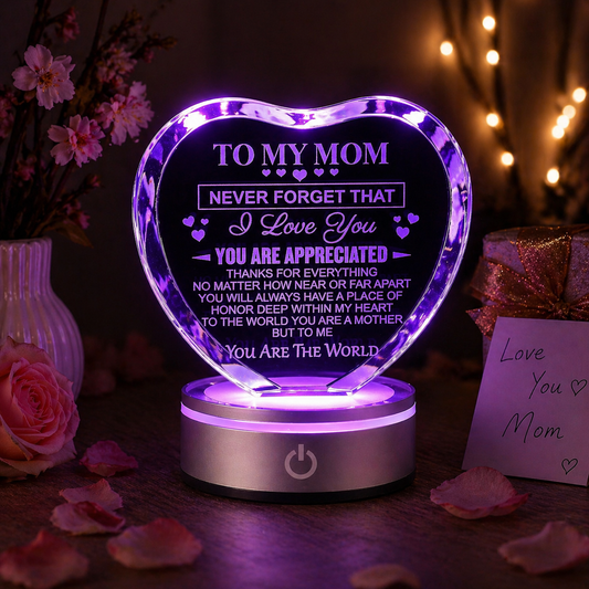 K9 Glass Crystal 3D Laser Engraved Mother’s Love Lamp