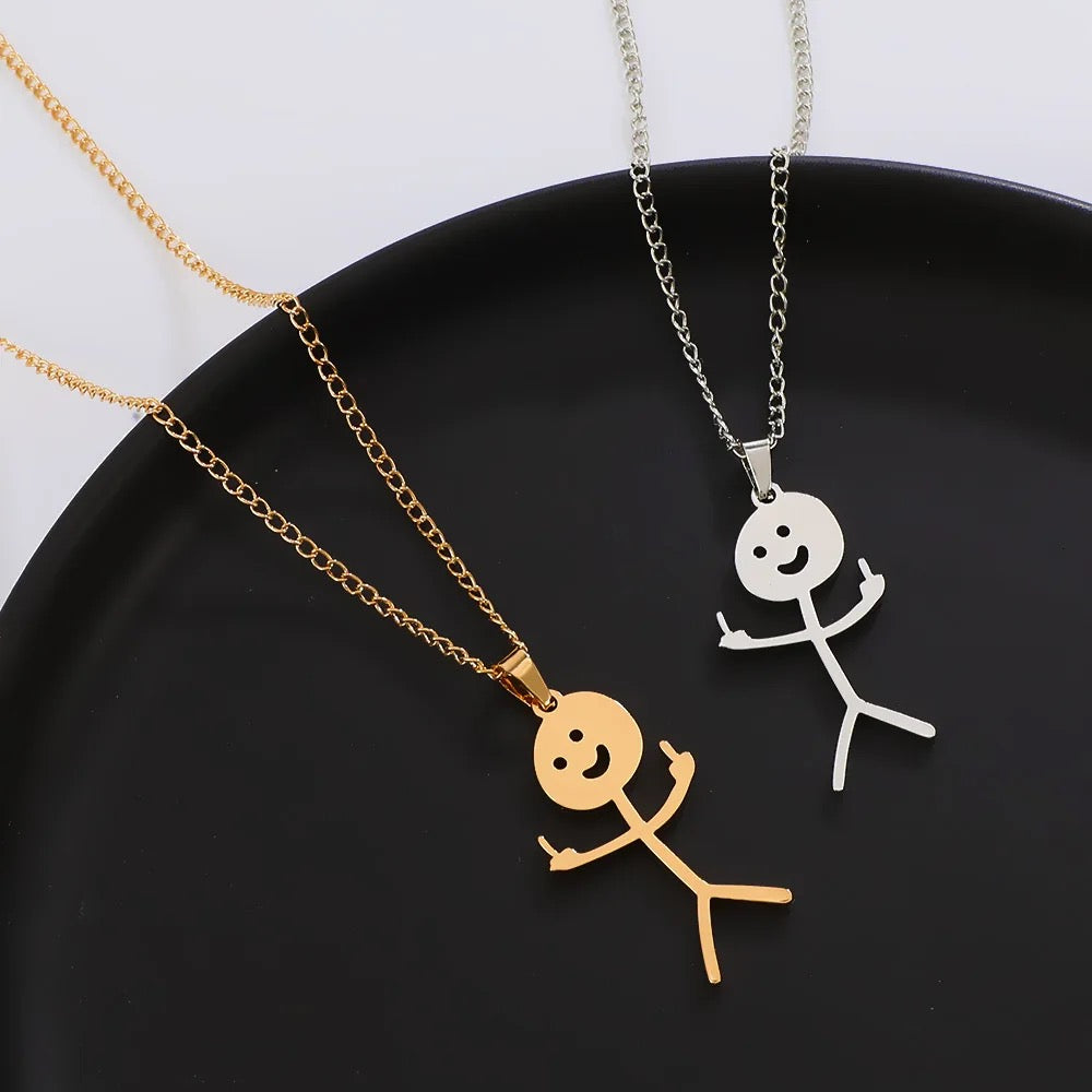 Stainless Steel Doodle Necklace