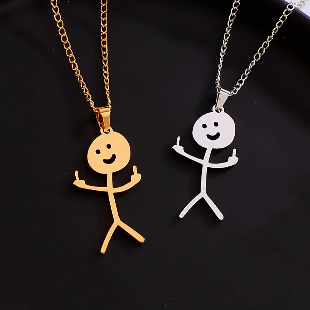 Stainless Steel Doodle Necklace