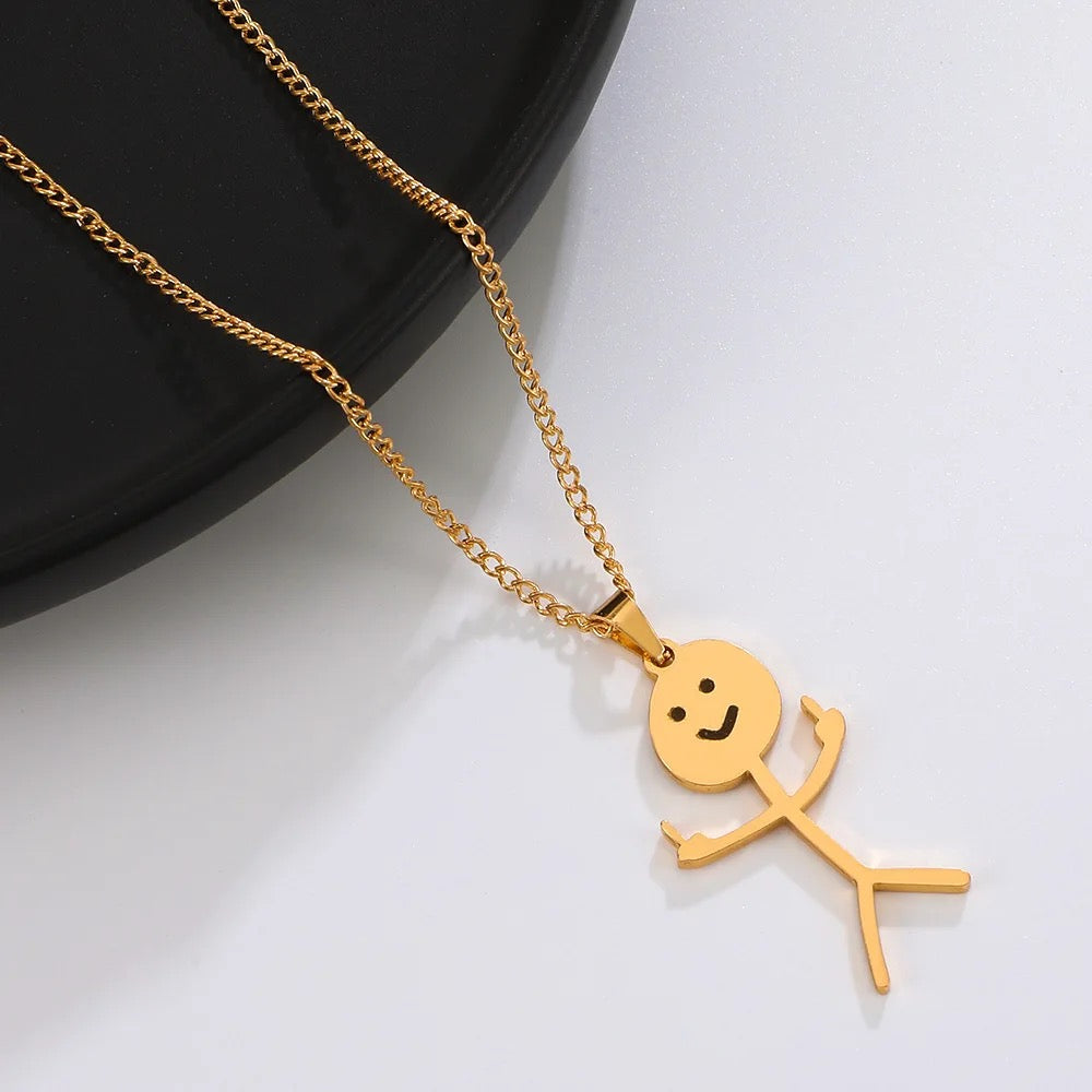 Stainless Steel Doodle Necklace