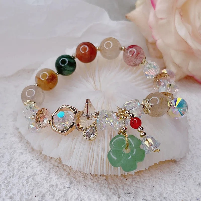 Crystal Jade Charm Bracelet