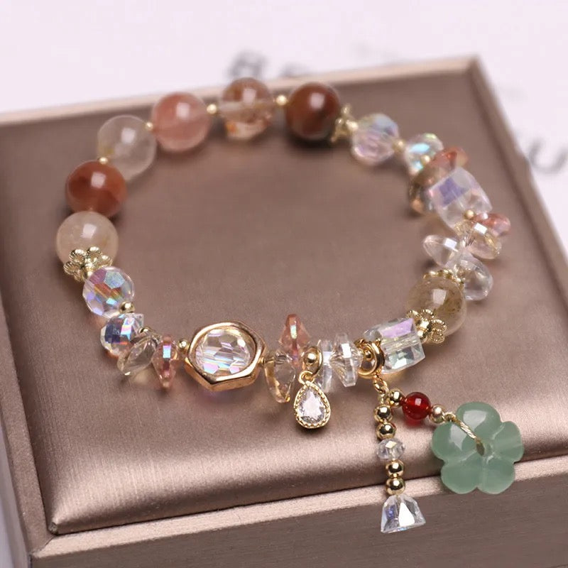 Crystal Jade Charm Bracelet