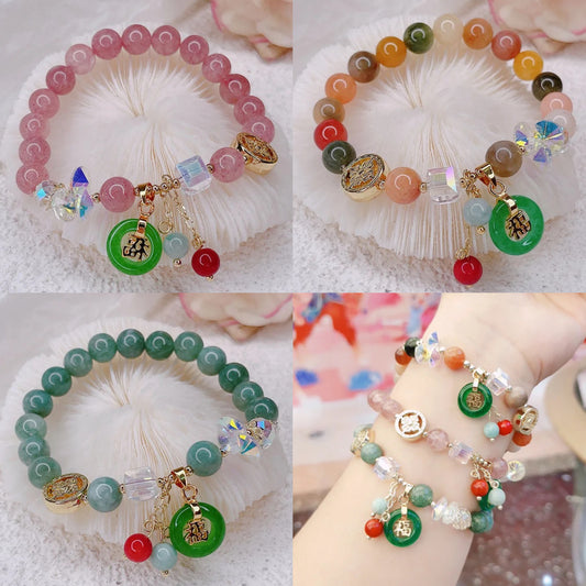 Crystal Jade Charm Bracelets