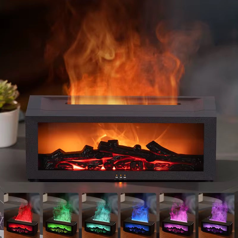 7 Color Fireplace Humidifier & Diffuser + Remote Control