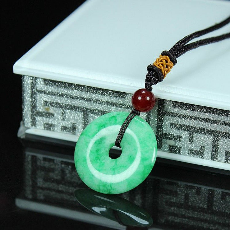 Jade Donut Necklace- Circle of Life