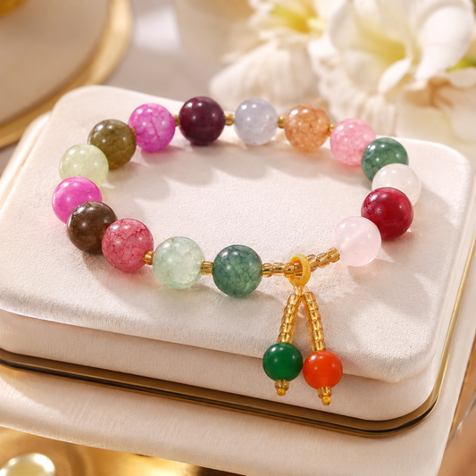 Colorful Glass Crystal Charm Bracelet (10mm)