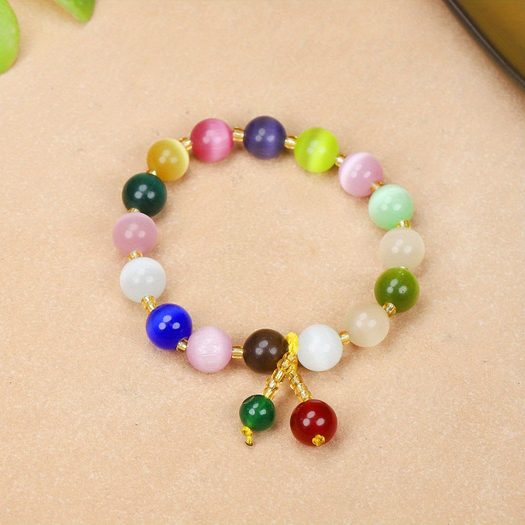 Colorful Cat Eye Quartz Lucky Bracelets (10mm)