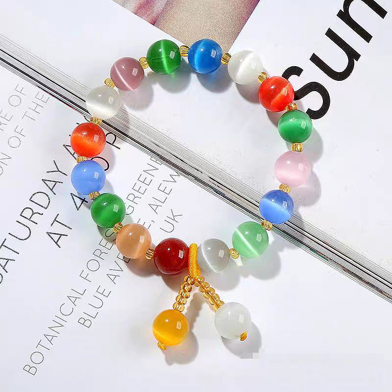 Colorful Cat Eye Quartz Lucky Bracelets (10mm)