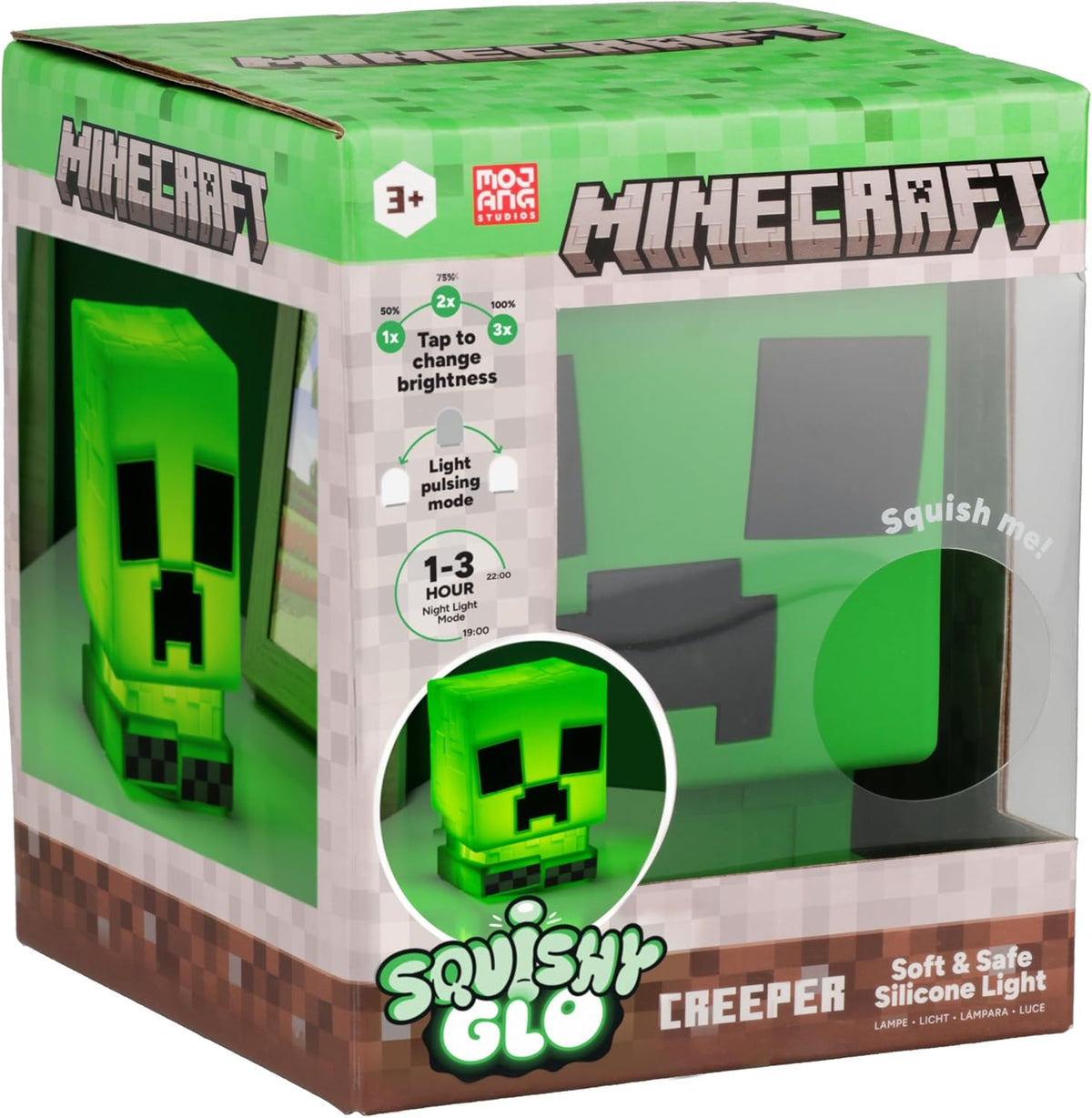 Minecraft Creeper SquishyGlo product packaging