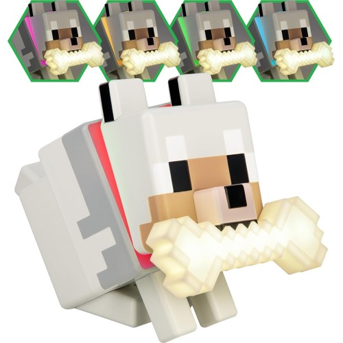 Paladone Minecraft Wolf GloBuddies colour-changing LED light, product photo 3