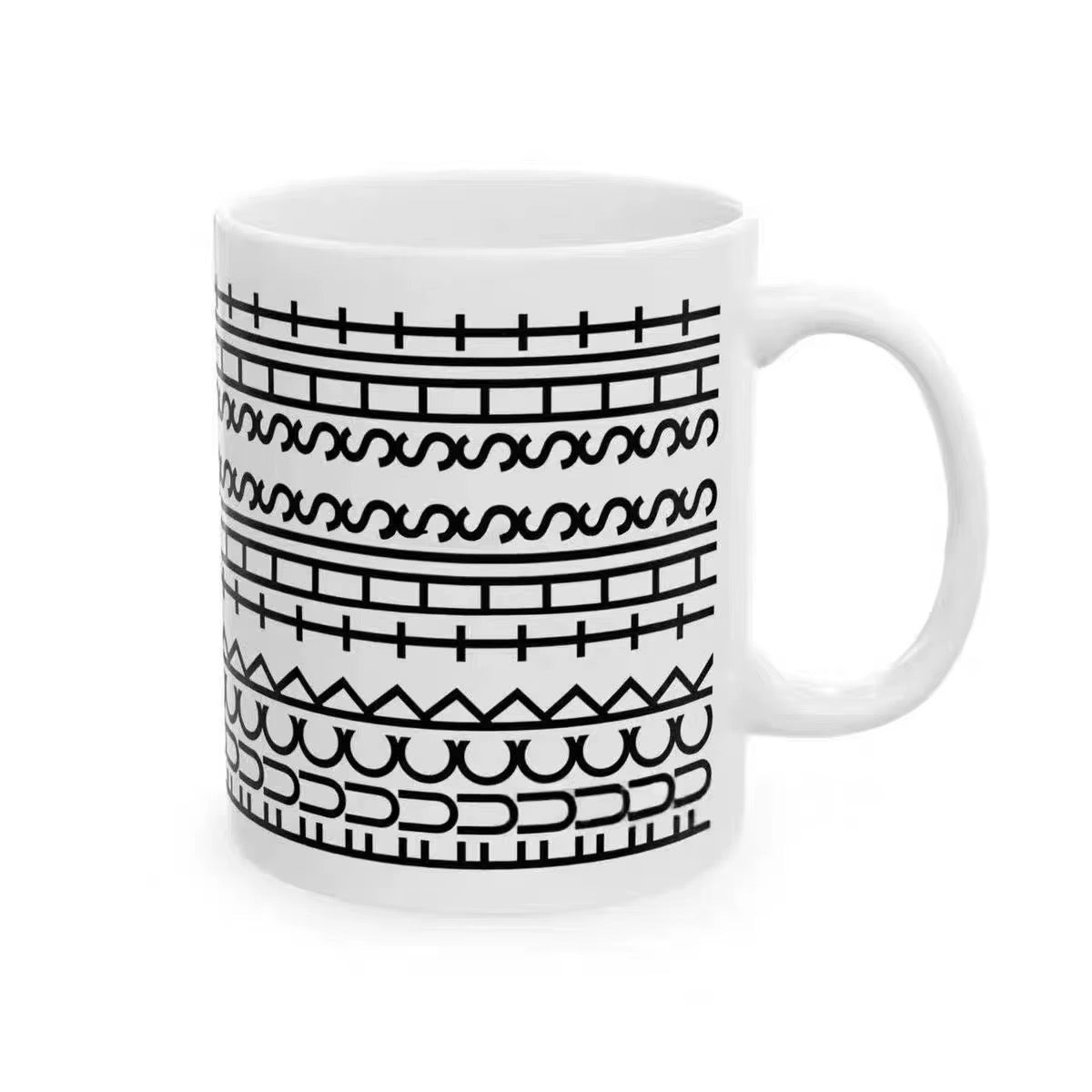 Ceramic mug with coffee on a tabletop