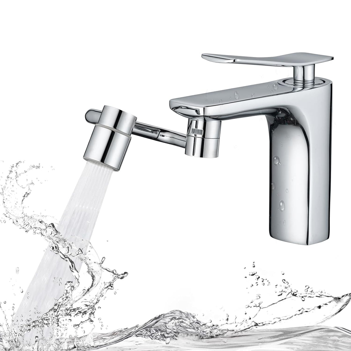 360-degree swivel faucet aerator with two spray modes